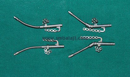 Right and left maxillary internal distractors with flexible activation arms that can be easily placed inside the mouth