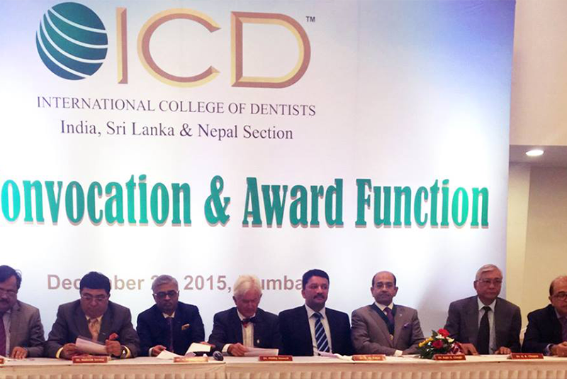Dr. S.M. Balaji elected President of International College of Dentists (ICD) India, Sri Lanka & Nepal Section at the ICD Annual Convocation & Award Function held at Mumbai